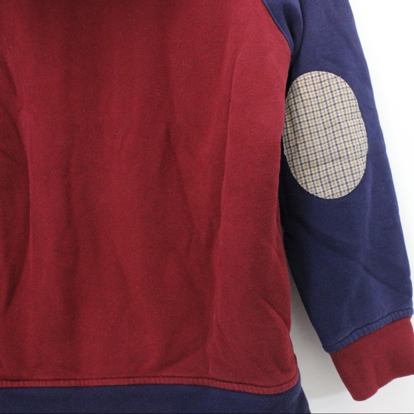 TOMMY HILFIGER Full Zip Hoodie Elbow Patches Faux Sherpa Fur Lined Heavy 12/14 - Picture 9 of 16